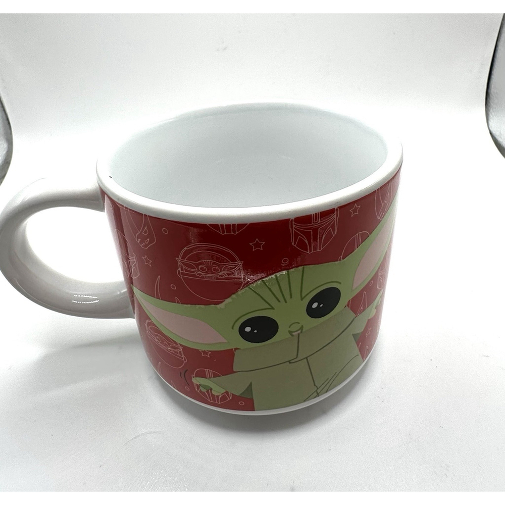 Star Wars Ceramic 14oz Red Baby Yoda Grogu Coffee Mug Galerie Brand